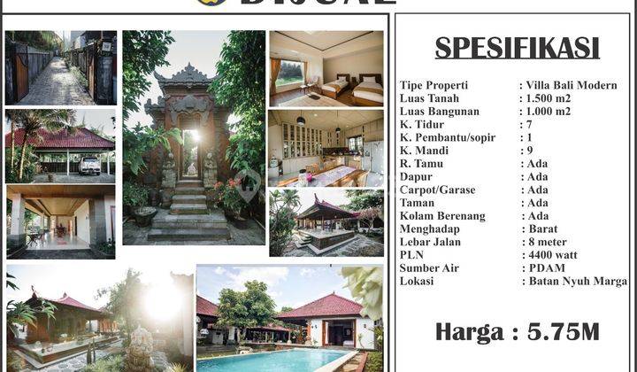 Rumah Villa Bali Modern Bagus di Tabanan Bali 15