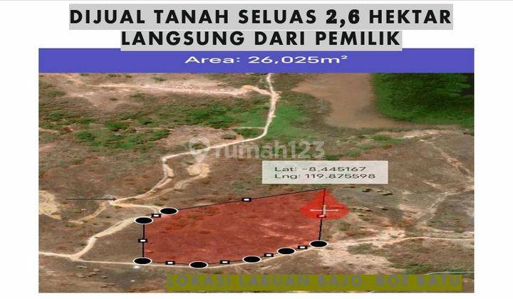 Jual Tanah 2,6 Ha di Puncak Bukit Boe Batu Labuan Bajo NTT 1