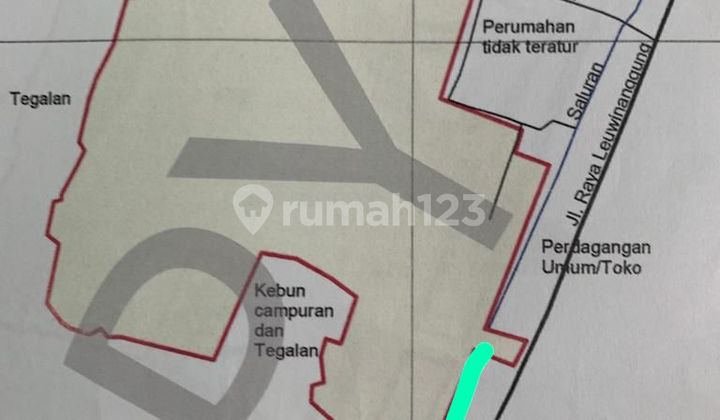 Jual Cepat Tanah 13,5 Ha, Zona Perumahan, Nempel Perumahan Rafless Hills, di Pinggir Jalan Leuwinanggung Depok
