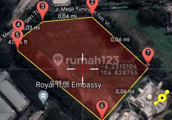DIJUAL LAHAN KOMERSIAL & PREMIUM 1,4 HA MEGA KUNINGAN DI BAWAH NJOP