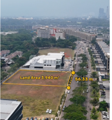 Jual Kavling Komersial BSD, Strategis, Luas 3940 M2 di BSD City Tangerang