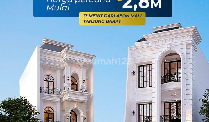 Rumah 2 Lantai SHM Baru konsep bagus lokasi strategis askes jalan ok cluster baru  2