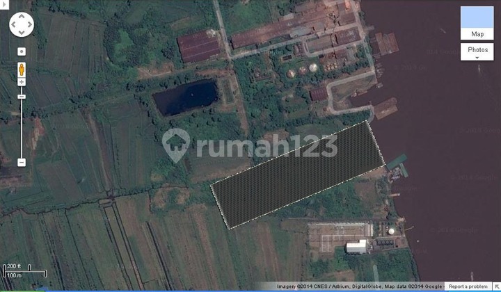 Ship 330 Feet, 5000 Tons, Still Can Dock on This Land: Commercial Land on the Edge of Barito River, Guaranteed Profit!
