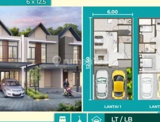 Rumah Pik2 cluster Denver, Rumah Baru lt.75 (6x12,5), 2 lantai 2