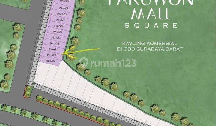 Jual Kavling Komersial Pakuwon Mall Square, Pakuwon Indah 1