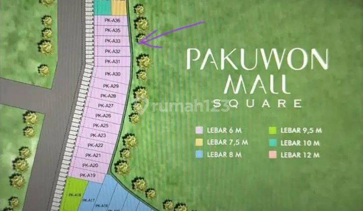 Jual Sewa Kavling Komersial Pakuwon Mall Square, Pakuwon Indah 

 1