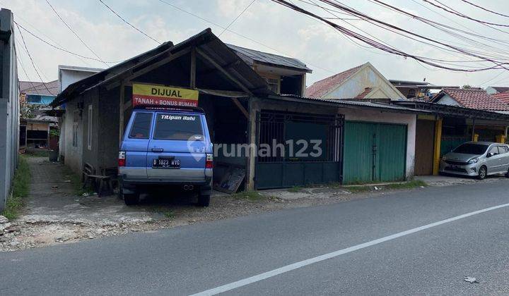 Tanah Bonus Rumah + Toko Pinggir Jalan Taruna Jaya Cibubur 1