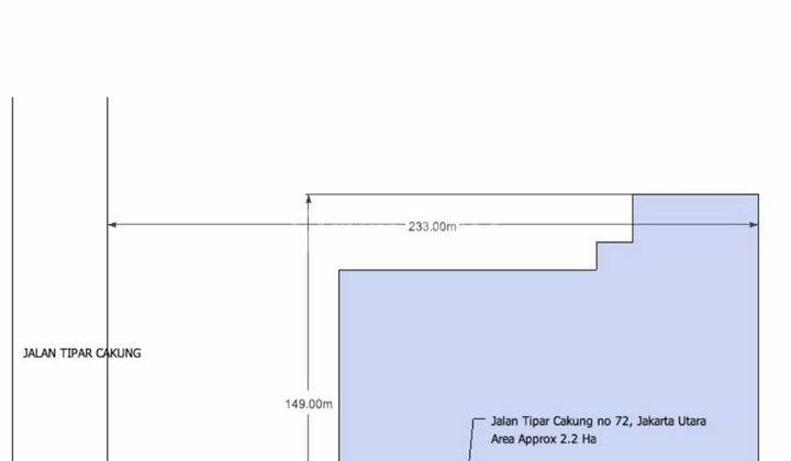 Tanah di Jln.tipar Cakung, Jakarta Timur SHM 18.000 m² Sebelah Kawasan Berikat Nusantara 2