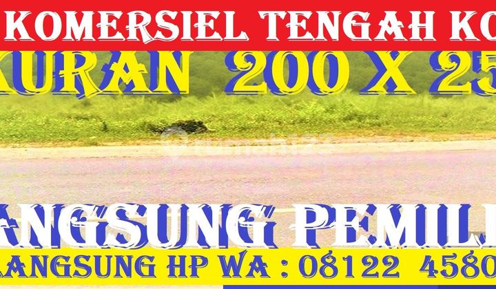 Tanah Komersial Strategis Tengah Kota Deket Polda 1
