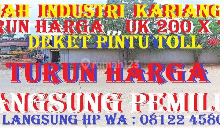 TURUN HARGA TANAH STRATEGIS (KAWASAN I DUSTRI KARIANGAU) 1