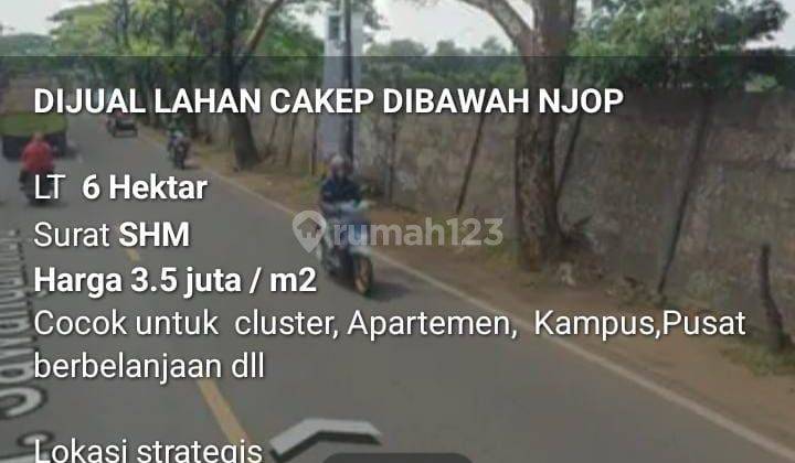 Tanah Komersial 6 hectare Harga dibawah NJOP di Jalan Raya Depok Jawa Barat 1