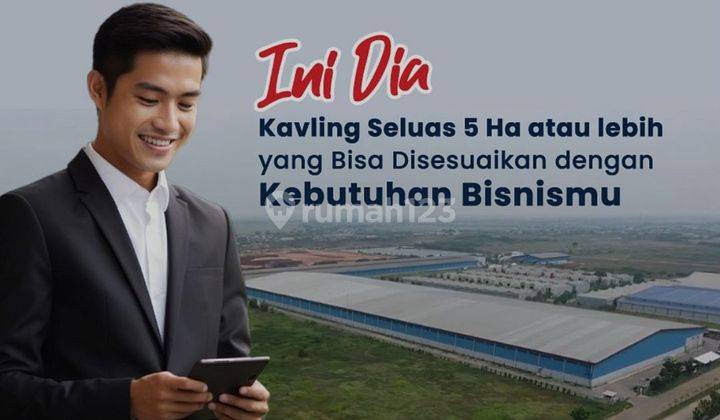 Kavling lahan Industri Kawasan Pergudangan Terbesar 10 ha Cocok Pabrik Perusahaan Besar dan Gudang Strategis Akses tol dan Pelabuhan di Marunda Centre Bekasi  1