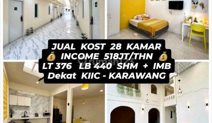 Jual Cepat Kos Premium Mewah Baru Kamar 28 Income 500 Jt/thn Dapat Rumah Dapat Cuan Di Viria Residence Karawang 1