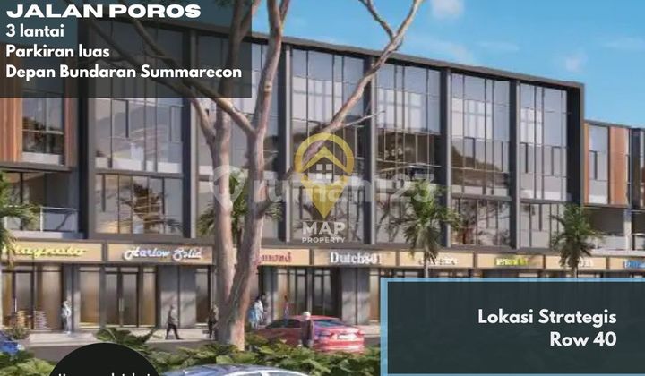 Ruko Siap Pakai Strategis jalan Poros Summarecon Hook 4M-an Saja