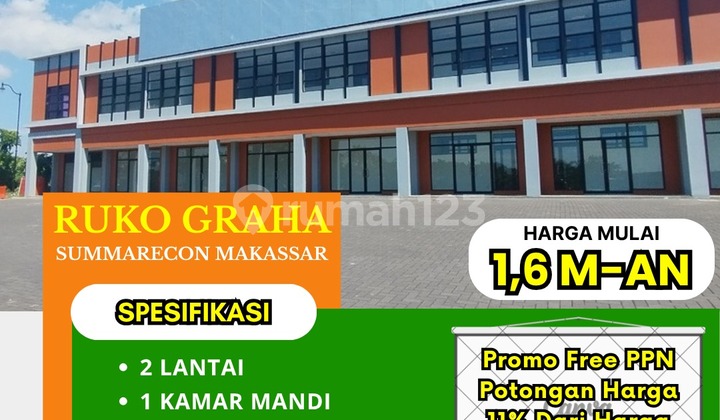 Ruko Makassar Unit Ready lokasi strategis dekat Mall