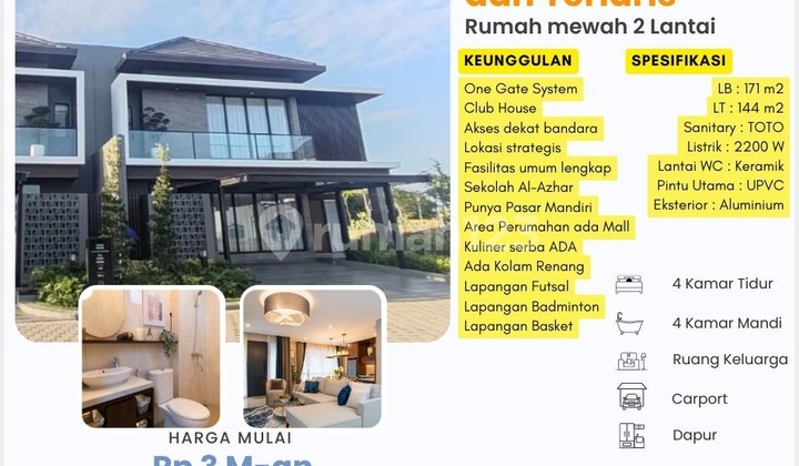 Dijual Rumah Cantik Dekat Bandara Fasilitas Lengkap