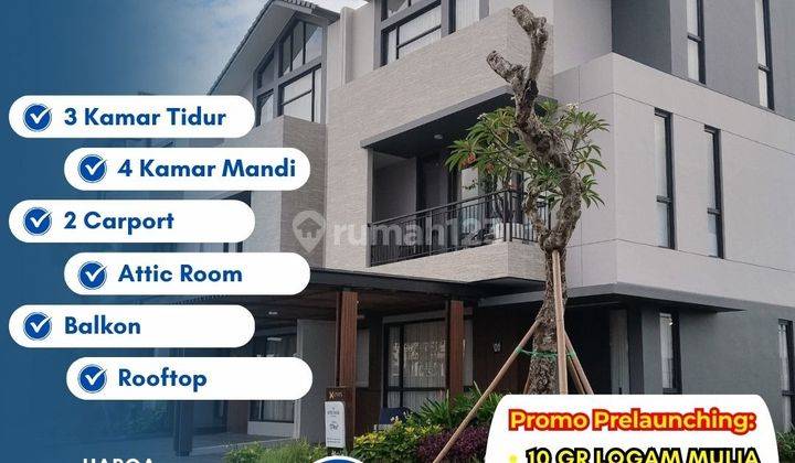 Rumah Cantik 3 Lantai Attick Fasilitas Lengkap dekat Bandara Summarecon Makassar 1