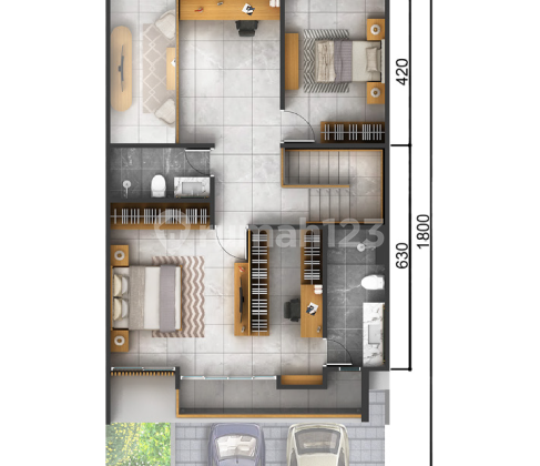 Rumah Cantik desain Kontemporer Jepang Fasilitas lengkap 2