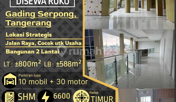Ruko di Gading Serpong, Tangerang, Cocok Untuk Usaha 