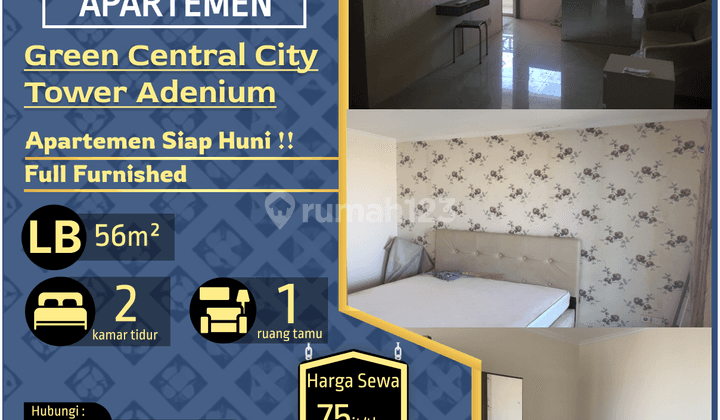 Apartement Green Central City 2 BR Furnished 1