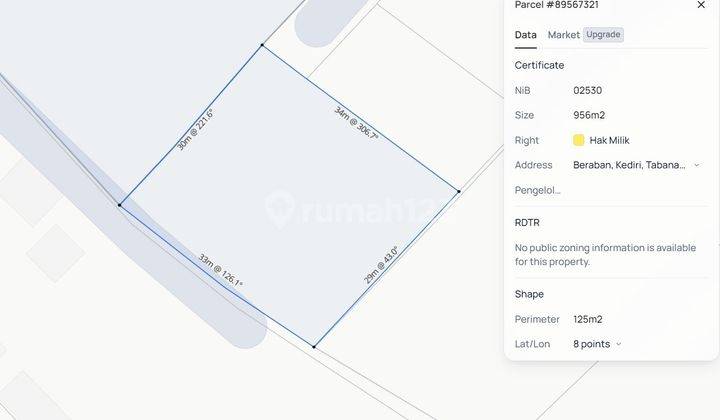 Land for sale in Tanah Lot Beraban, Tabanan, next to Nirwana Resort 2