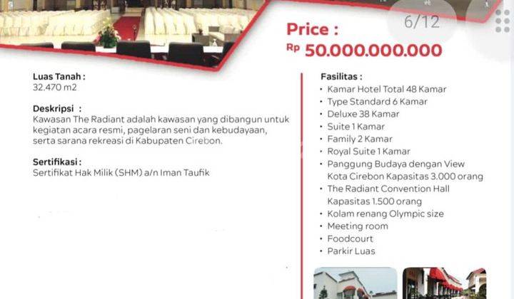 Dijual Hotel Dikawasan Wisata Beber, Cirebon Jawa Barat Dengan 48 Kamar 1