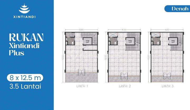 Rukan Xin Tian Di Pik2 Uk 8x12,5 3,5lt Hrg 8,3M Bisa Kpr 2