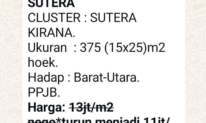Kavling Kavling Alam Sutera Tangsel