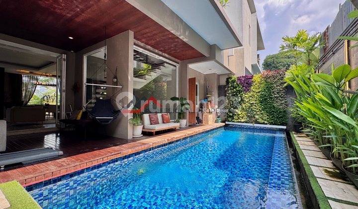 Rumah Tropical Minimalis Fully Furnished di Kemang, Jakarta Selatan