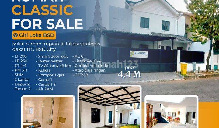 Dijual rumah brand new bagus siap huni Giri loka Bsd city, st 1