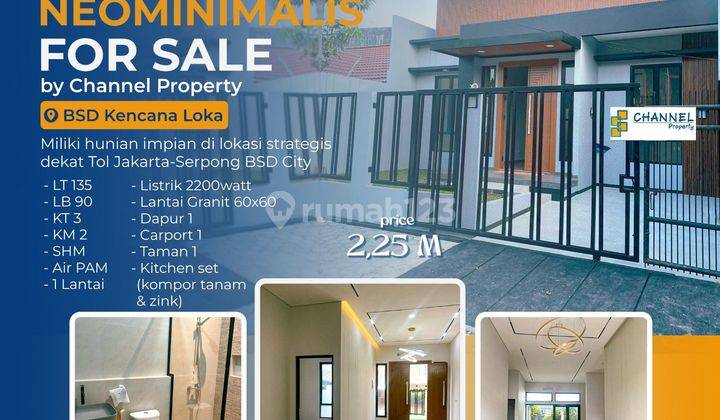 Dijual Cepat rumah baru siap huni Kencana loka Bsd city, an 1