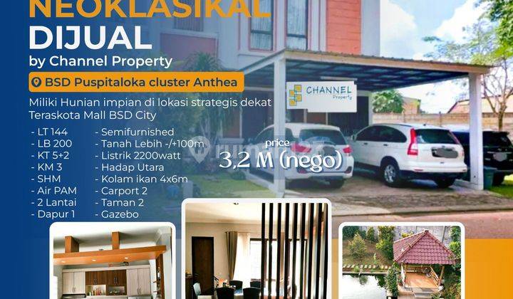 Dijual Cepat Rumah cluster siap huni Puspita loka Bsd city, an 1