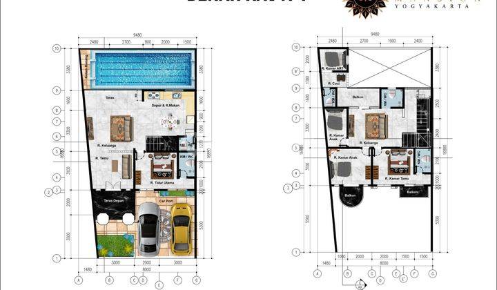 Johar Mansion Brand New Ready Stock Dalam 30 Hari Promo Kavling A7 Rumah Mewah Klasik Mediteranian 2 Lantai, Sleman, Yogyakarta 2