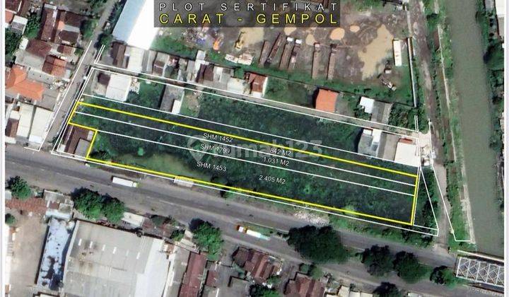 Tanah carat gempol pasuruan cck untuk gudang melebar nol.jalan 2