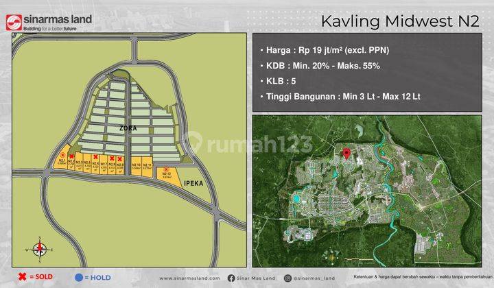 Kavling Komersial Siap Bangun Midwest N2 Investasi Keren Bsd City 1