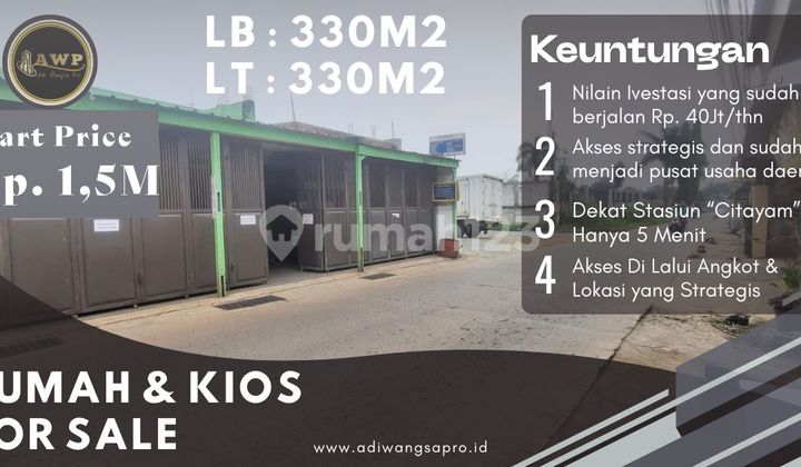 Di Jual Rumah dan Kios di Tugu Macan Citayam Di Jual Rumah dan Kios di Tugu Macan Citayam