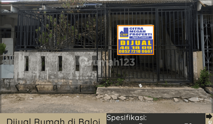 Dijual Rumah di Baloi Hadap Jalan Utama 1