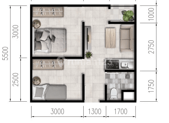 Dijual Rugi Apartemen Monde City Batam  2