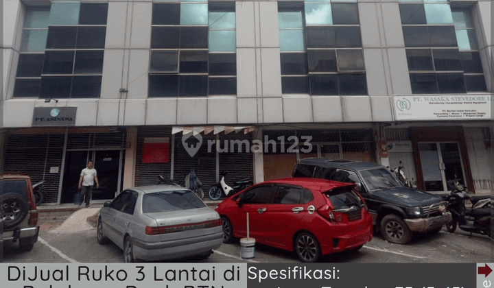 Dijual Ruko 3 Lantai di Belakang Bank Btn Pelita 1