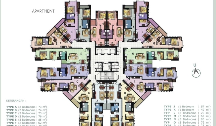 Apartment 2 BR Furnished The Mansion @ Dukuh Golf Kemayoran 2