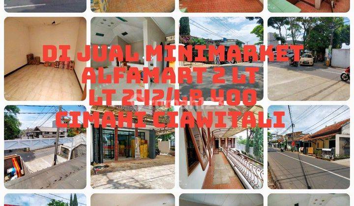 Di jual tempat Usaha Minimarket Alfamart Cimahi ciawi Tali dekat Pemkot Cimahi KBB siap huni Bagus 2 Lt parkir luas, lok strategis di jalan utama Cck U/ usaha/ Investasi dll 1