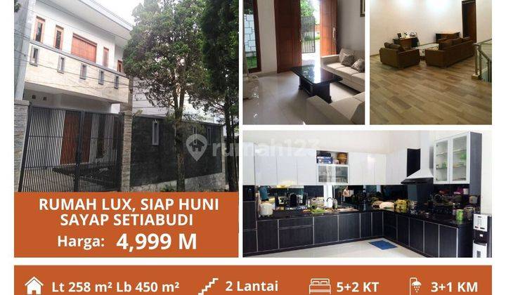 Di Jual Rumah Lux Mewah 2lt Sayap Setiabudi Dkt Upi Gerlong Jarang Ada Tanah + Bangunan Luas Kokoh Asri Sejuk Cck U/ Villa/ Rumah Tinggal  1