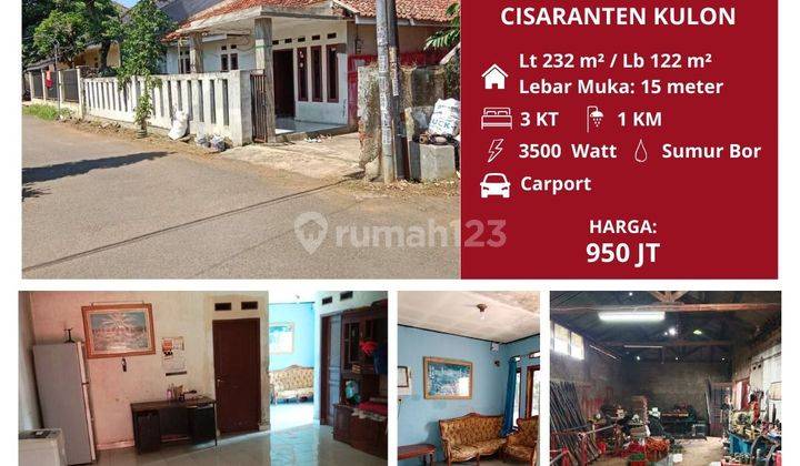 Jual Cepat Rumah Murah Hitung Tanah Saja Komplek Cisaranten B Arcamanik Dkt Griya Arcamanik,tanah Luas Murah Jarang Ada  1