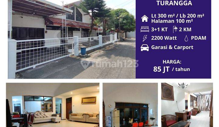 Di Sewakan Rumah Turangga Buah Baru Semi Furnish Tanah Dan Bangunan Luas Lega Cck U/Kantor) Rumah Tinggal,siap Huni Terawat Murah Jarang Ada Lok Pusat Kota Strategis Rumah Sewa Turangga Murah! 1