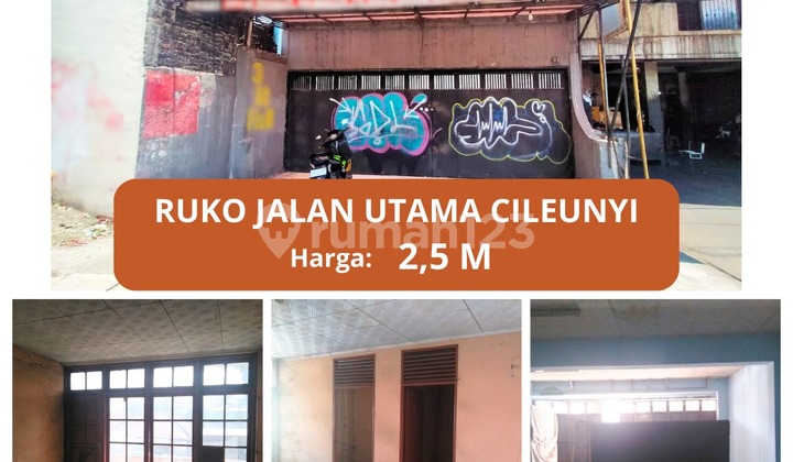 Jual Cepat Ruko Murah 2 Lt Jalan Utama Cileunyi Jl.percobaan Cck