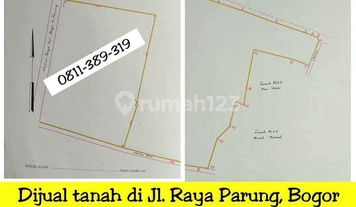 Harga Dibawah NJOP Tanah Parung, Bogor Harga Dibawah NJOP Tanah Parung, Bogor