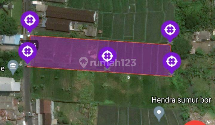 Tanah Vliew Sawah Siap Bangun untuk perumahan, ruko, toko, kompleks villa di Ketobokan 6
