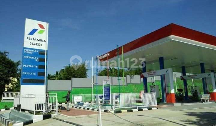 Pertamina gas station located in Ciater, Subang, tourist route.