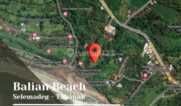 Balian Beach Land Beachfront Link Villa Area 1