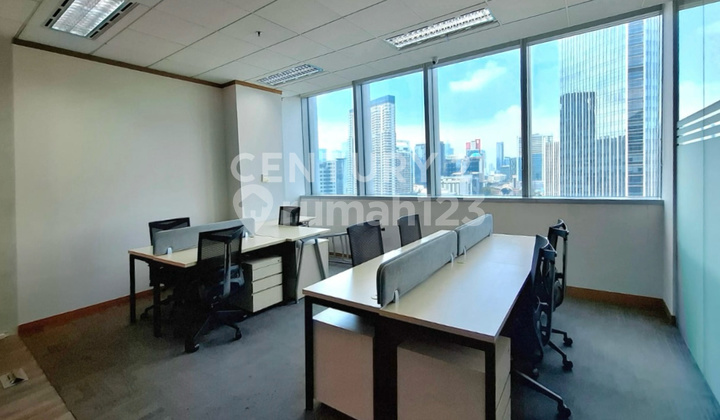 Furnished Office Space Ready to Use on High Floor in Kuningan Area